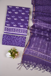 Premium Sanganeri Printed Cotton Suit With Kota Doria Duppta(BFCOTKD02)